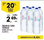 Continente Vitalis - água s/gas promoção