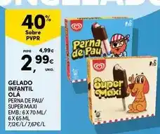 Continente Gelado infantil promoção