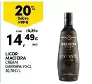 Continente Macieira - licor cream promoção