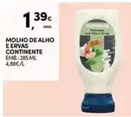 Continente Continente - molho de alho e ervas promoção