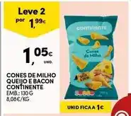 Continente Continente - cones de milho queijo e bacon promoção