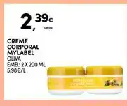 Continente Mylabel - creme corporal promoção