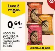 Continente Continente - noodles promoção