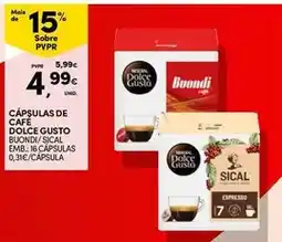 Continente Dolce gusto - capsulas de cafe promoção