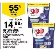 Continente Skip - detergente capsulas p/ maquina roupa promoção