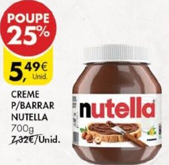 Creme P/Barrar Nutella 700g