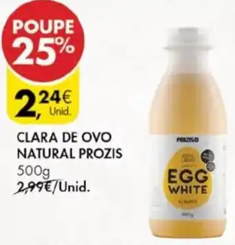 Pingo Doce Clara de Ovo Natural Pozis 500g promoção