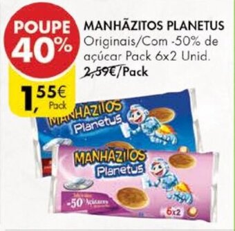 Pingo Doce Manhãzitos Planetus 6x2 Unid promoção