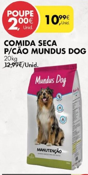Pingo Doce Comida Seca P/Cão Mundus Dog 20kg promoção