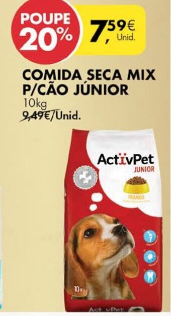 Pingo Doce Comida Seca Mix P/Cão Júnior 10kg promoção