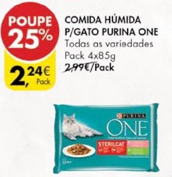 Pingo Doce Comida Húmida P/Gato Purina One 4x85g promoção