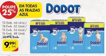 Pingo Doce Fraldas Azul Dodot promoção