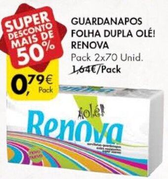 Guardanapos Folha Dupla Olé! Renova 2x70 Unid