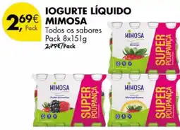 Pingo Doce Iogurte líquido mimosa promoção