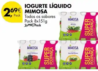 Pingo Doce Iogurte líquido mimosa promoção