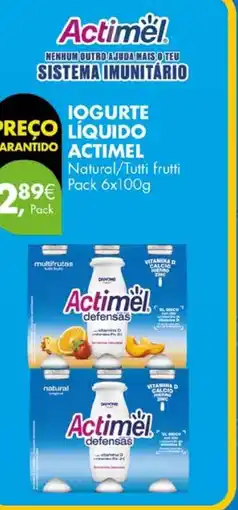 Pingo Doce Iogurte líquido actimel promoção