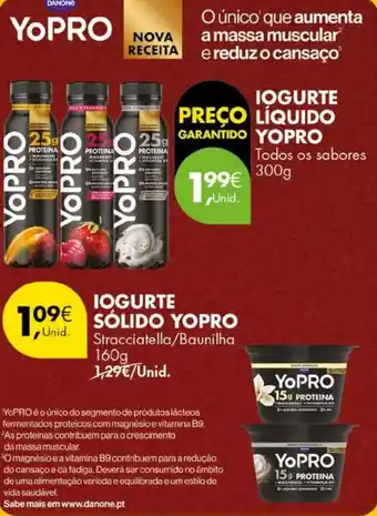 Pingo Doce Iogurte sólido yopro promoção