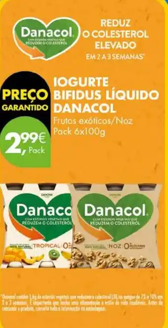 Pingo Doce Iogurte bifidus líquido danacol promoção