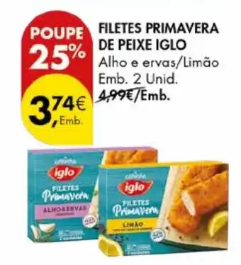 Pingo Doce Filetes primavera de peixe iglo promoção