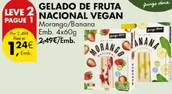 Pingo Doce Gelado de fruta nacional vegan promoção