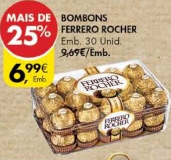 Pingo Doce Bombons Ferrero Rocher 30 Unid promoção