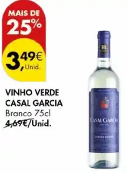 Pingo Doce Vinho verde casal garcia branco promoção