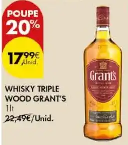 Pingo Doce Whisky triple wood grant's promoção