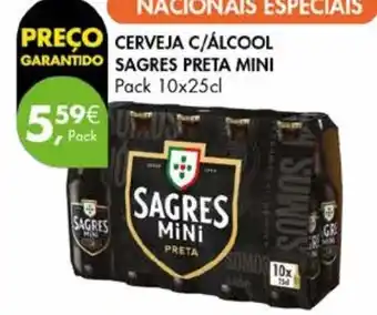 Pingo Doce Cerveja c/álcool sagres preta mini promoção