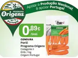 Intermarché Porsi programa origens - cenoura promoção