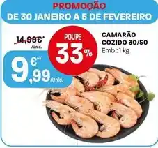 Intermarché Camarão cozido 30/50 promoção