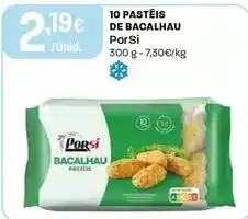 Intermarché Porsi - pasteis de bacalhau promoção