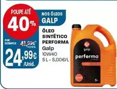 Intermarché Galp - óleo sintético performa promoção