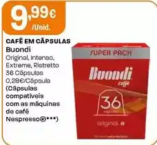 Intermarché Buondi - café em cápsulas promoção