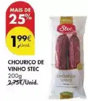 Pingo Doce Stec - chourico de vinho promoção