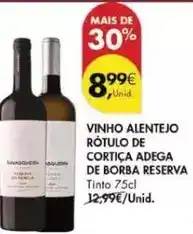 Pingo Doce Adega - vinho alentejo rotulo de cortica de barba reserva promoção