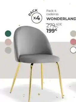 Homy Casa Pack 4 cadeiras wonderland promoção