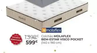 Homy Casa Colchão molaflex bem-estar visco pocket promoção