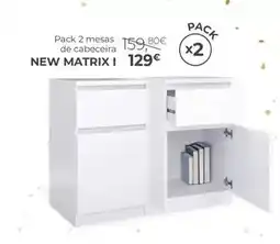 Homy Casa Pack 2 mesas de cabeceira new matrix i promoção