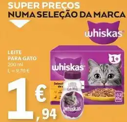 E.Leclerc Whiskas - leite para gato promoção