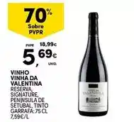 Continente Valentina - vinho vinha da promoção