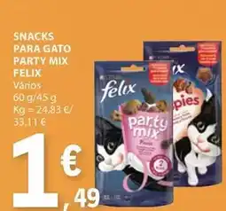 E.Leclerc Purina - snacks para gato party mix promoção