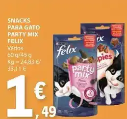 E.Leclerc Purina - snacks para gato party mix promoção