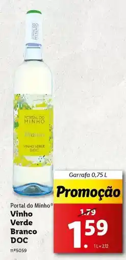 Lidl Vinho verde - branco doc promoção