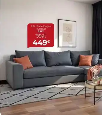 Homy Casa Sofá chaise longue reversivel asty promoção