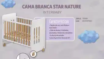 Auchan Interbaby - cama branca star nature promoção