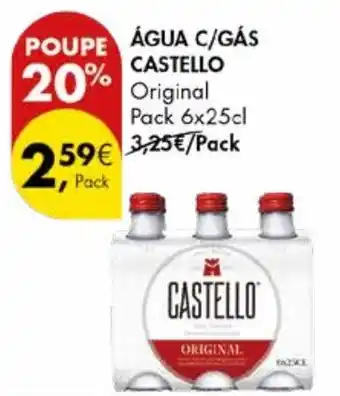 Pingo Doce Água c/gás castello original promoção