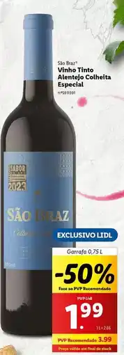 Lidl Alentejo - vino tinto almendra cuhetra promoção