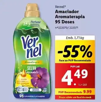 Lidl Vernel - amaciador aromaterapia promoção