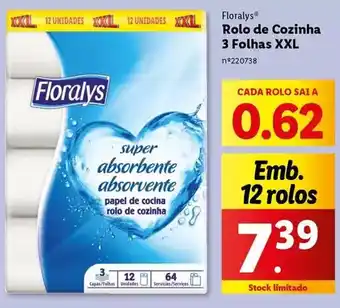 Lidl Xxl - rolo de cozinha 3 folhas xxl promoção