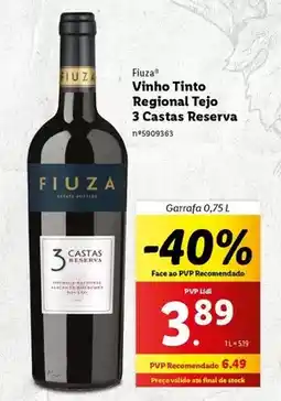 Lidl Nacional - vinho tinto regional tejo 3 castas reserva promoção